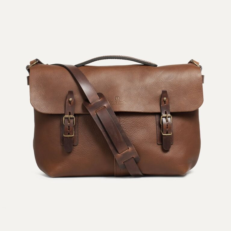 Bleu De Chauffe - Sac besace Lucien - Brun ambré