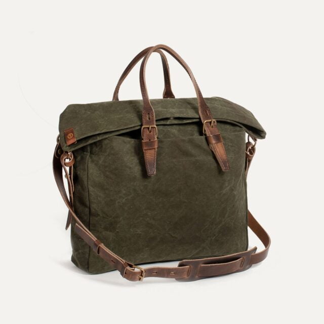 Bleu de Chauffe - Sac business Remix – Kaki foncé stonewashed