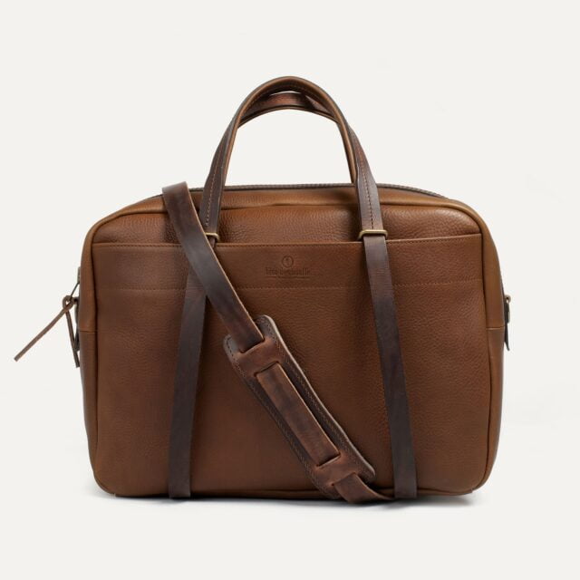 Bleu De Chauffe - Sac business Report - Brun ambré