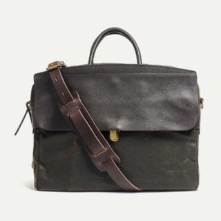 Bleu de Chauffe - Sac business Zeppo – Kaki Waxé