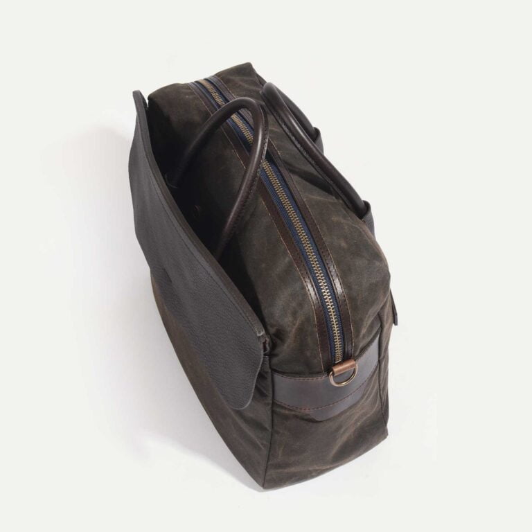 Bleu De Chauffe - Sac business Zeppo - Kaki Waxé