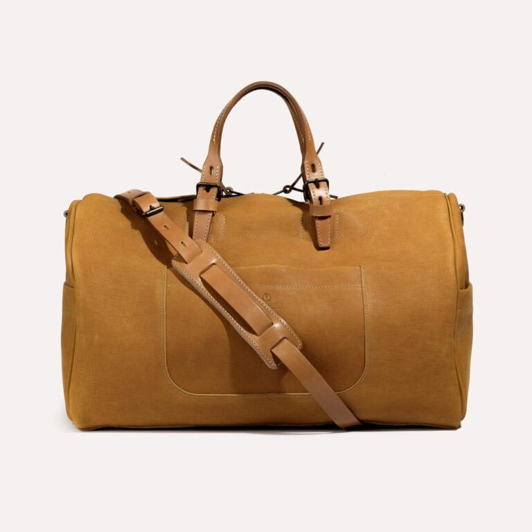 Bleu de Chauffe - Sac de voyage Hobo - Miel / Cuir Waxé - new