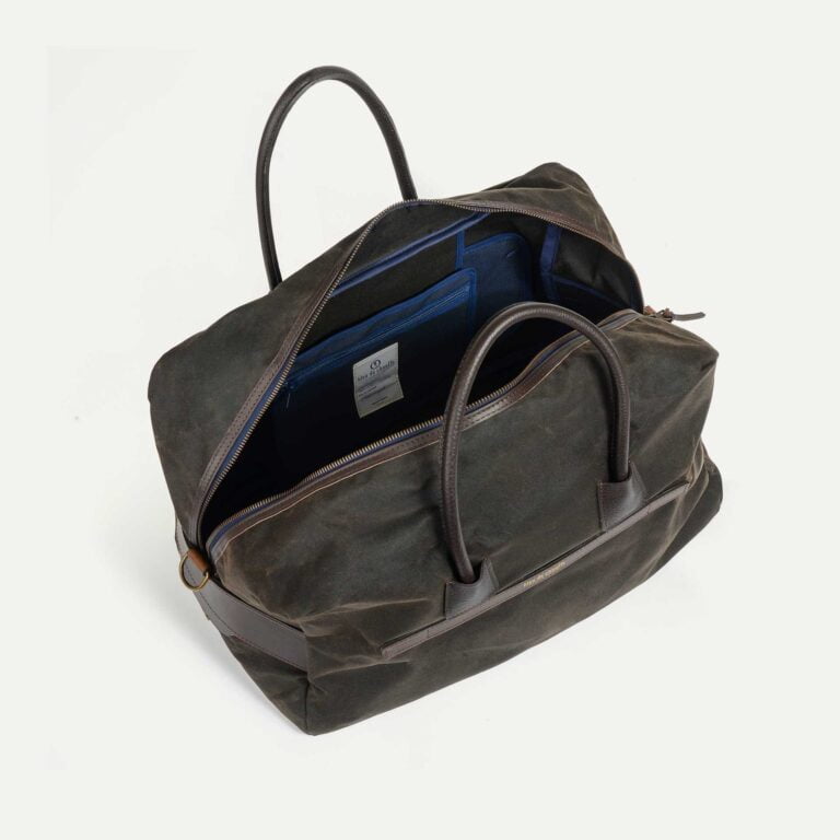 Bleu De Chauffe - Sac de voyage Zephir - Kaki waxé