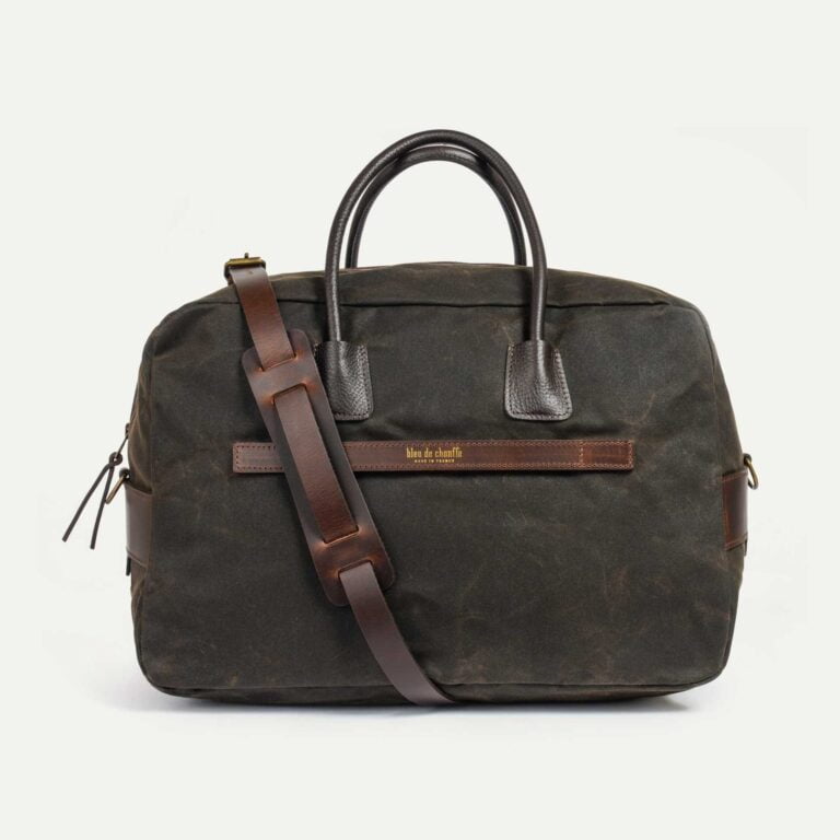 Bleu De Chauffe - Sac de voyage Zephir - Kaki waxé