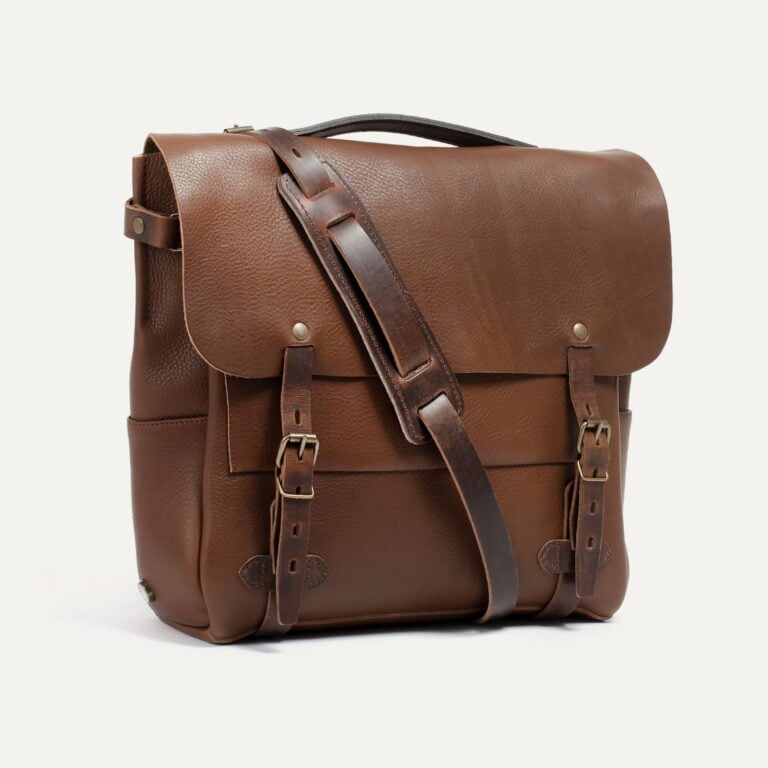 Bleu De Chauffe - Sac Postier Eclair L - Brun ambré