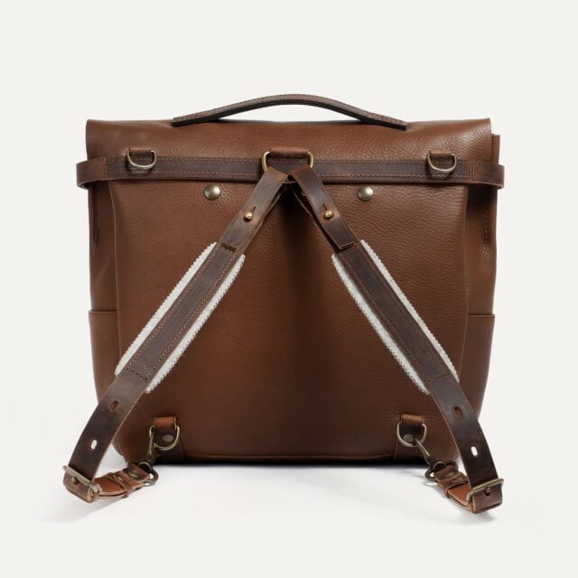Bleu De Chauffe - Sac Postier Eclair L - Brun ambré