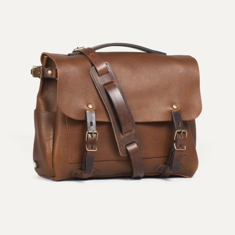 Bleu De Chauffe - Sac Postier Eclair M - Brun ambré