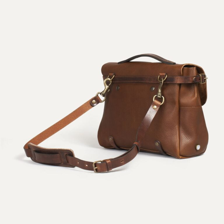 Bleu De Chauffe - Sac Postier Eclair M - Brun ambré