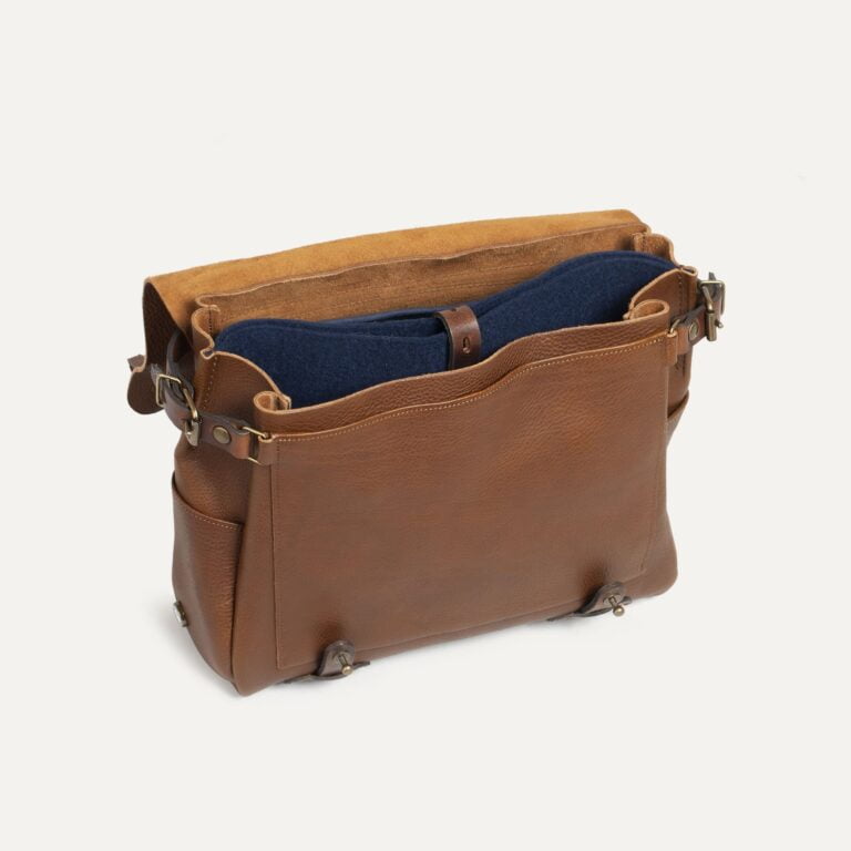 Bleu De Chauffe - Sac Postier Eclair M - Brun ambré
