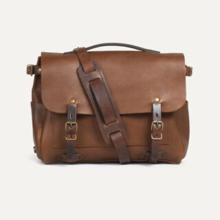 Bleu de Chauffe - Sac Postier Eclair M – Brun ambré