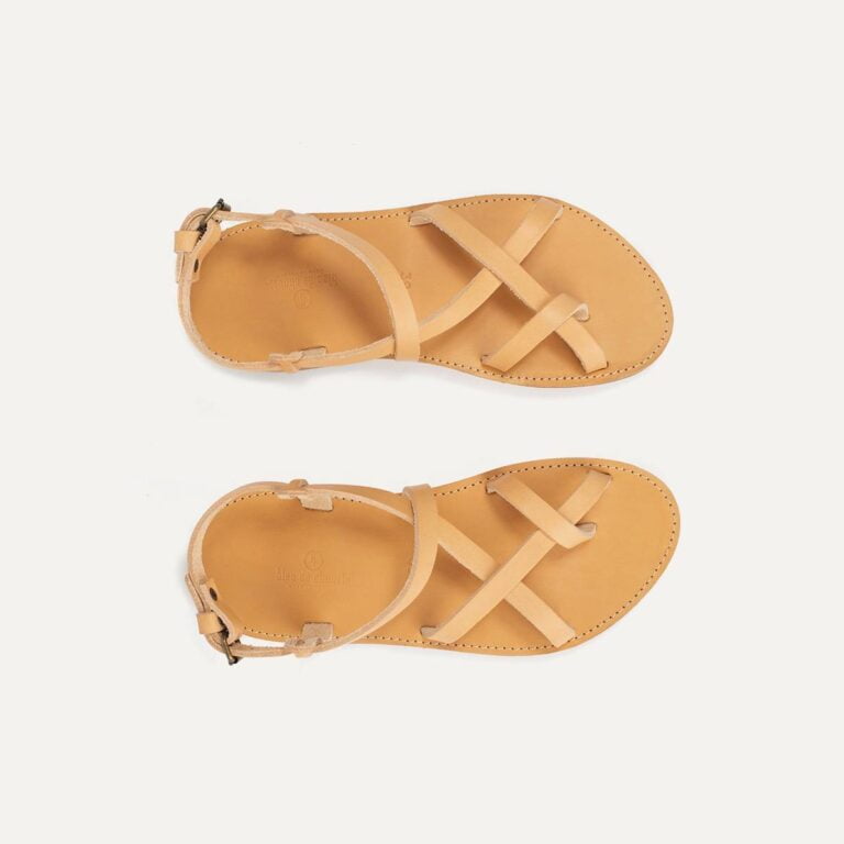 Bleu de Chauffe - Sandales cuir Nara - Naturel - new