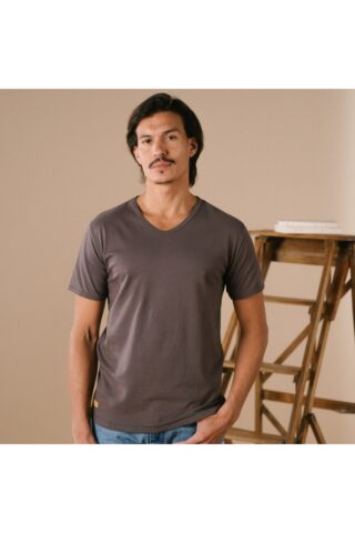 Le t-shirt Propre - Le t-shirt col V fabriqué en France  Gris
