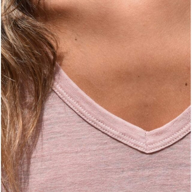 Aatise - t-shirt zesi femme rose 100 % lin
