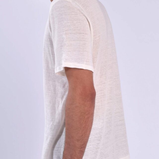 Aatise - t-shirt zokka en 100% lin blanc homme
