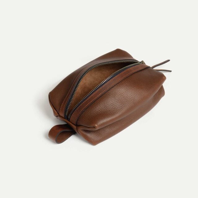 Bleu De Chauffe - Trousse de toilette ZAZOU - Brun ambré