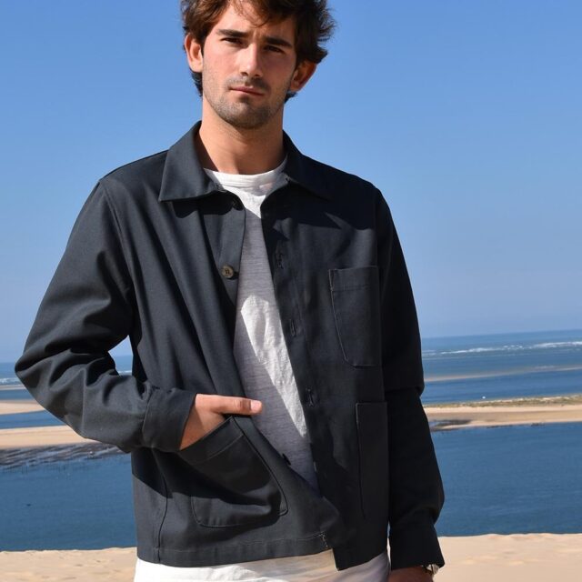Aatise - zularit veste unisexe  homme upcyclé coloris plomb