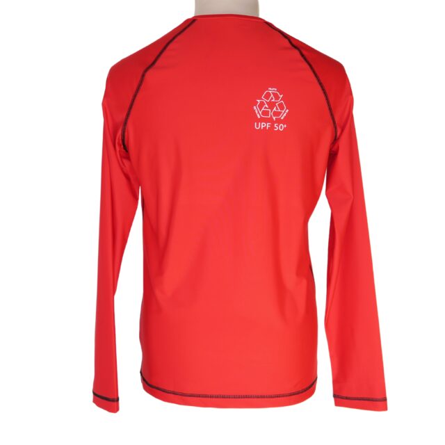 F2M - Lycra anti-uv homme manches longues personnalisé rouge