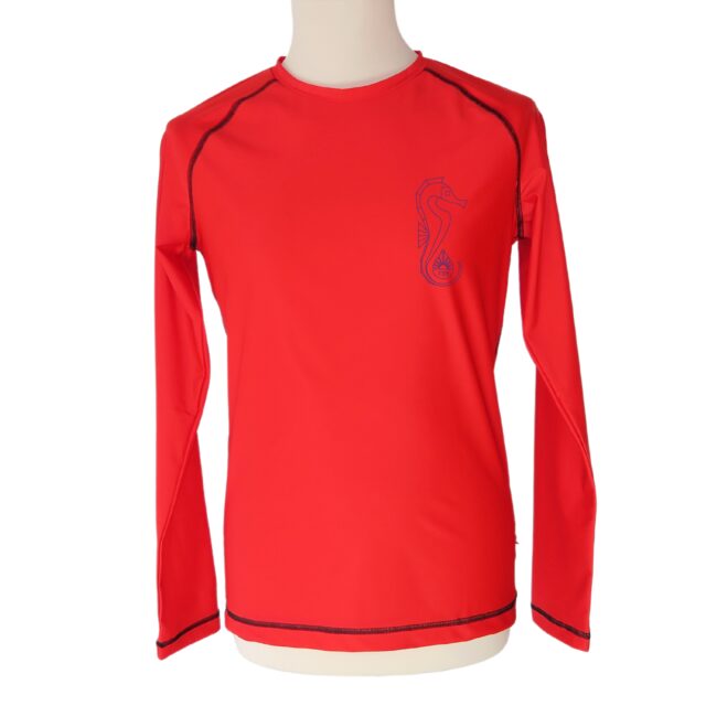 F2M - Lycra anti-uv homme manches longues personnalisé rouge
