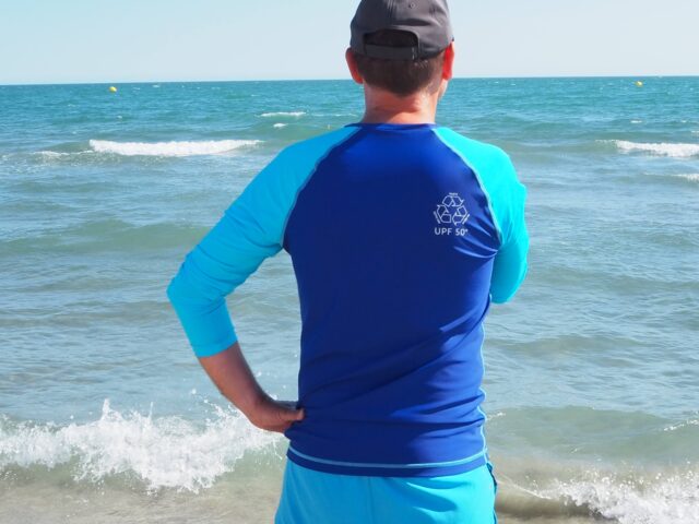 F2M - Lycra anti-uv homme manches longues bleu