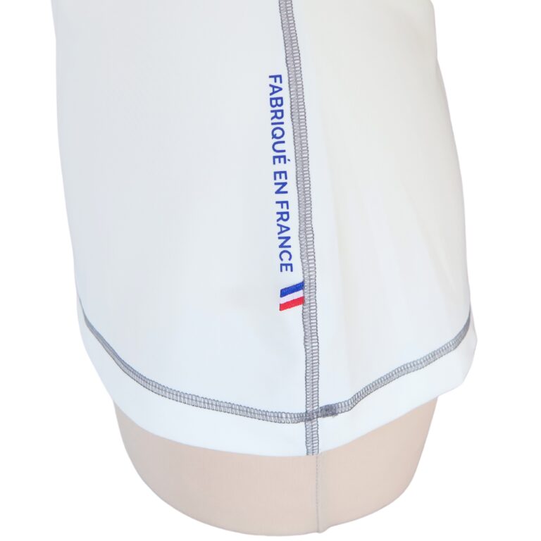F2M - Rashguard UPF50+ durable Made in France manches courtes femme blanc