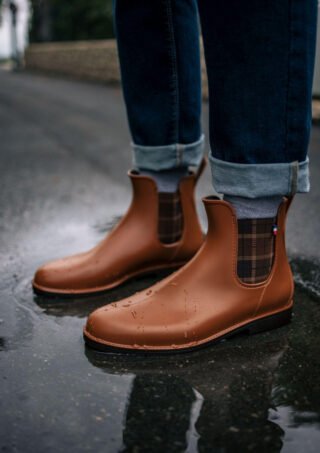 Montlimart - Boots Montpluie Cognac Carreaux