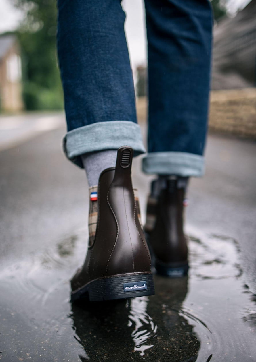 boots montpluie marron Montlimart - BOOTS MONTPLUIE MARRON CARREAUX