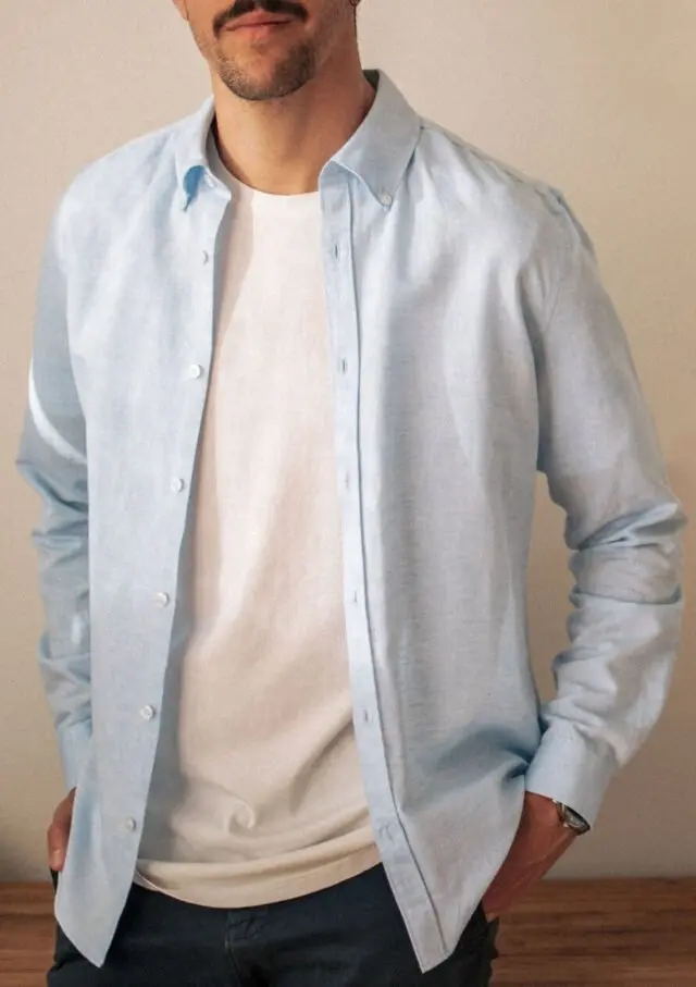 Chemise Paulin Bleu Clair par la marque Montlimart Montlimart - Chemise Paulin Bleu Clair