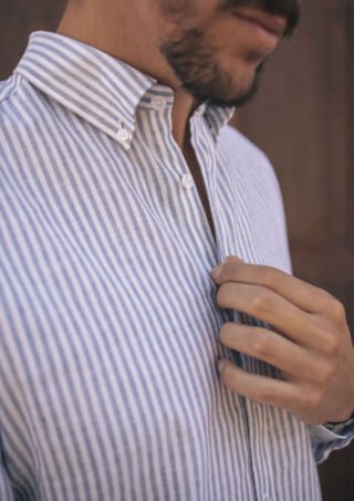 Montlimart - Chemise Paulin Bleu Marine Rayures