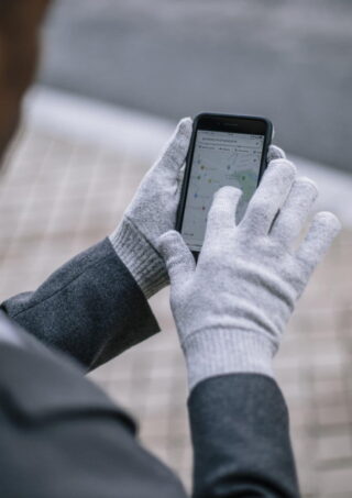 Montlimart - Gants Tactiles Pleynet Gris Clair