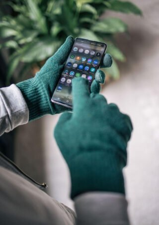 Montlimart - Gants Tactiles Pleynet Vert Sapin