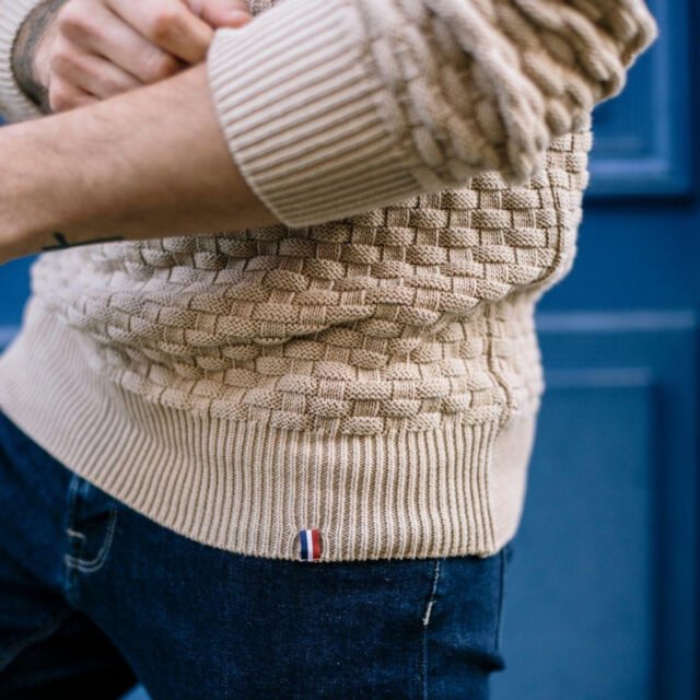 Montlimart - PULL DAMIER BEIGE