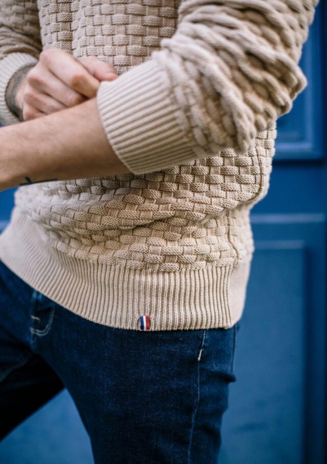 Montlimart - PULL DAMIER BEIGE