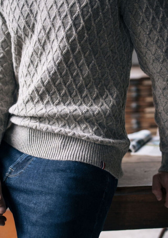 pull natal gris clair 1 Montlimart - PULL NATAL GRIS CLAIR