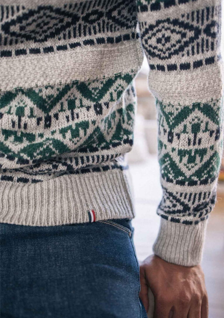Montlimart - PULL PANORAMA GRIS /MARINE /SAPIN