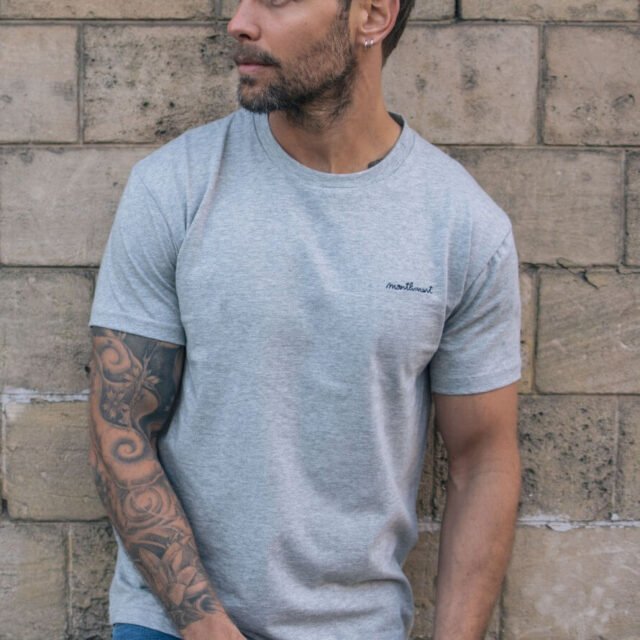 Montlimart - T-SHIRT BLASON GRIS CHINE