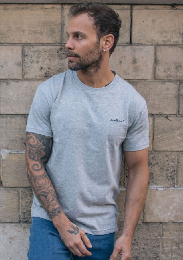 Montlimart - T-SHIRT BLASON GRIS CHINE