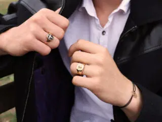 Bague Chevalière Visage Diable - Plaqué Argent - Made In France - Taille Au Choix - Neuve Avec étiquettes