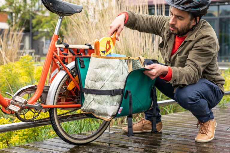 L'Atelier de la Baleine à Bosse - Sacoche de vélo modulable - CABASOUK Bleu franc
