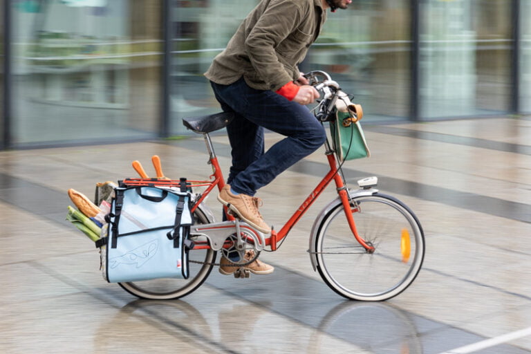 L'Atelier de la Baleine à Bosse - Sacoche de vélo modulable - CABASOUK Bleu franc