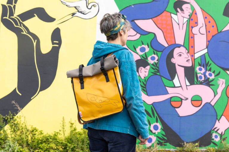 L'Atelier de la Baleine à Bosse - Sacoche vélo / Sac à dos - BARDALEINE Bleu franc