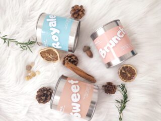 Bougie parfumée Trio de Noël par la marque Pomlie. Pomlie. - Bougie parfumée Trio de Noël
