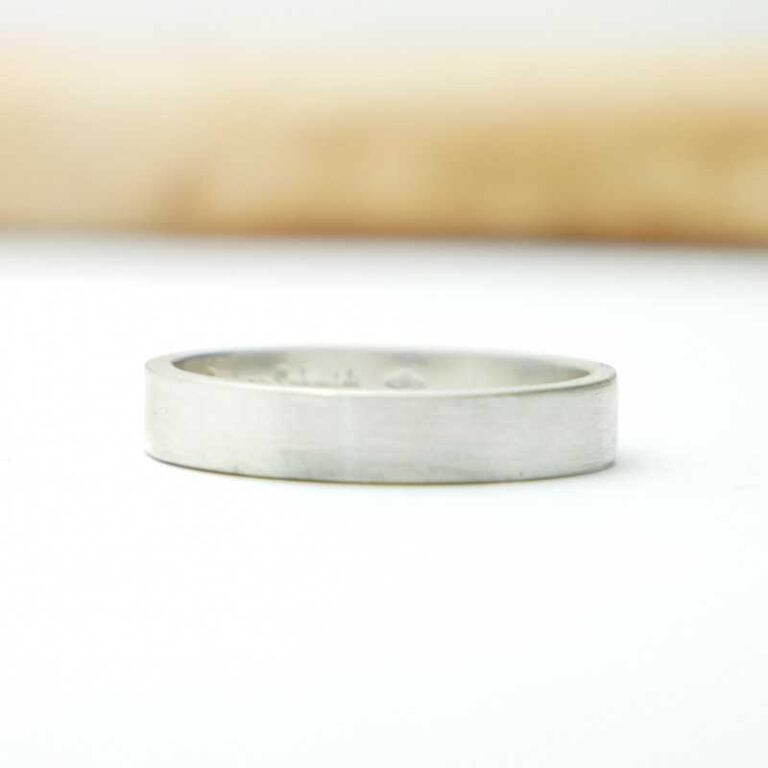 Désirée Schmidt - Alliance brossée argent 925 recyclé pour femme et pour homme