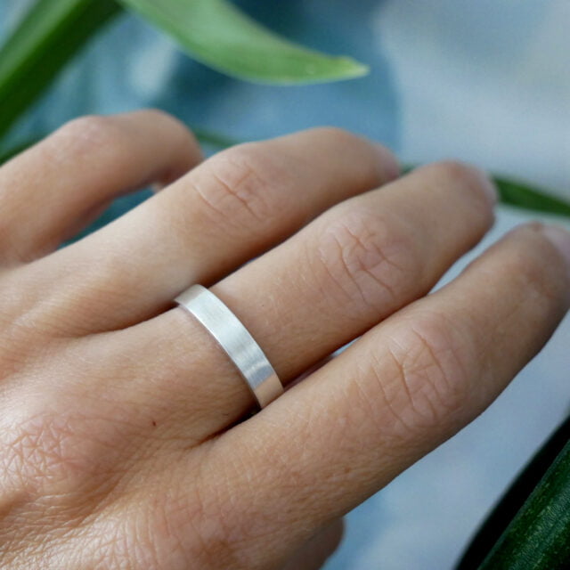 Désirée Schmidt Paris - bague brossée unisexe en Argent 925 recyclé