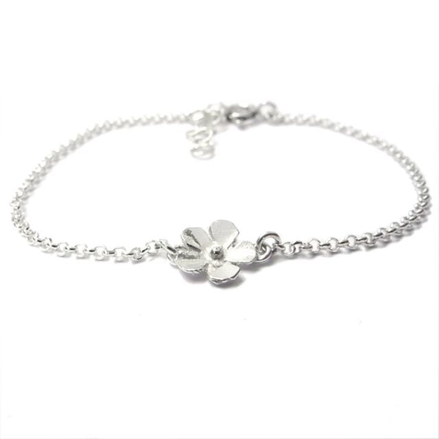 Désirée Schmidt - Bracelet en argent 925 fleur Sakura ajustable