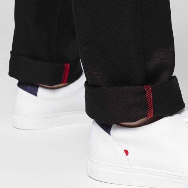 1083 - JEANS DROIT 101N  100 % coton bio denimoriginal uni noir