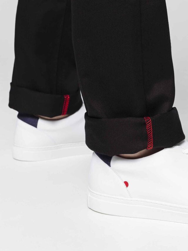 1083 - JEANS DROIT 101N  100 % coton bio denimoriginal uni noir