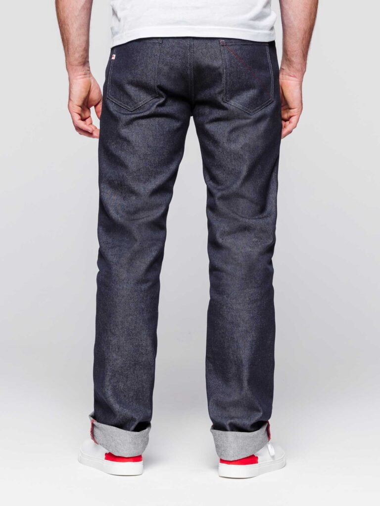 1083 - JEANS DROIT 101N coton bio superdenim bleu Homme