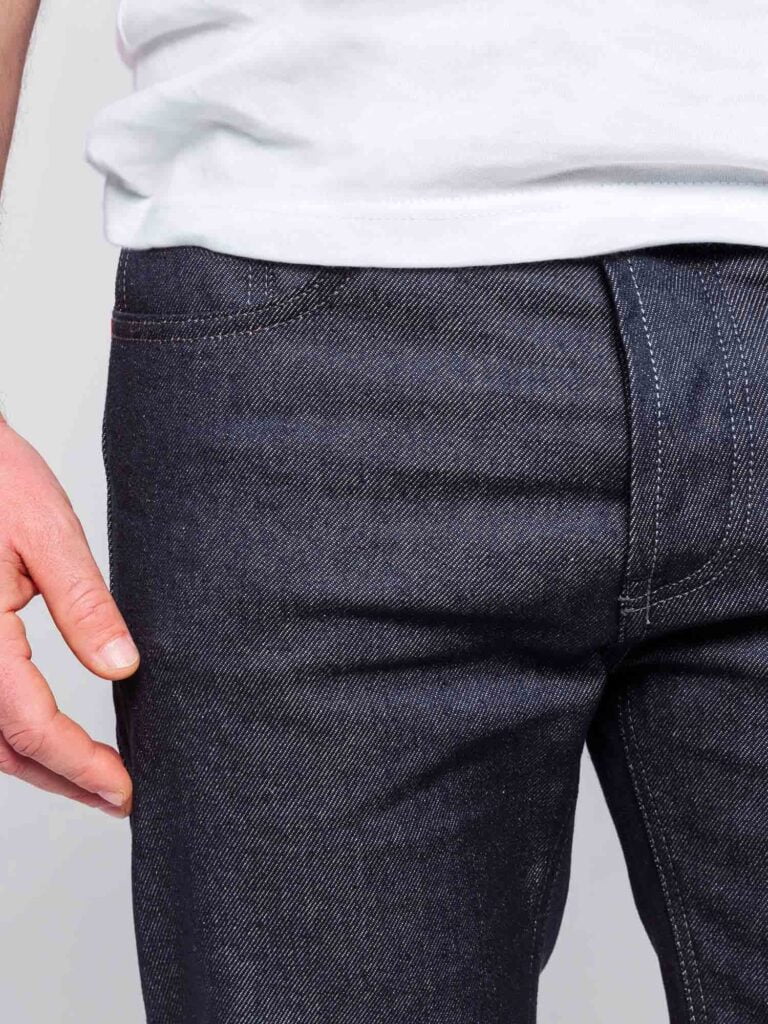 1083 - JEANS DROIT 101N coton bio superdenim bleu Homme
