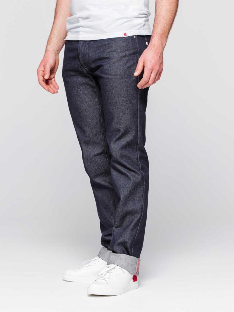 1083 - JEANS DROIT 101N coton bio superdenim bleu Homme