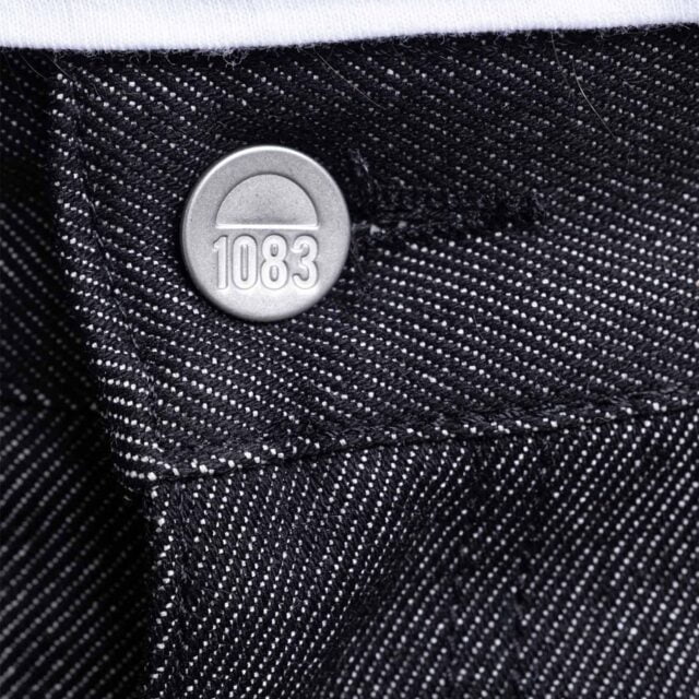 1083 - JEANS DROIT 101N flex noir brut coton bio Homme